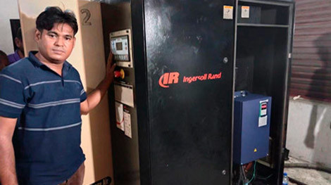 casos da empresa sobre LuoX VFD usou-se no compressor com PMSM